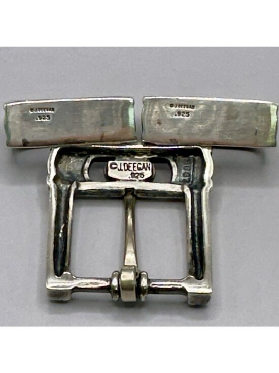 Jeff Deegan Designs Buckle Fits 1” Belt 3 Pieces Signed 925 Sterling Silver 69Gr main image 12
